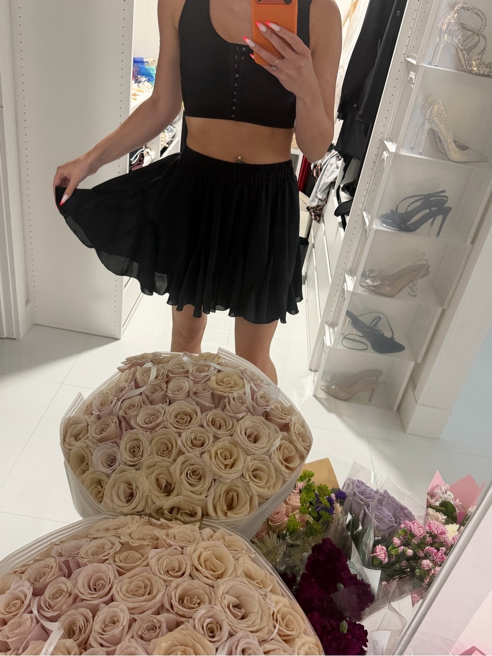 Black Flowy Women’s Skirt